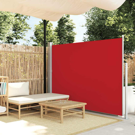 Tenda Laterale Retrattile per Patio 170x300 cm Rosso 48367