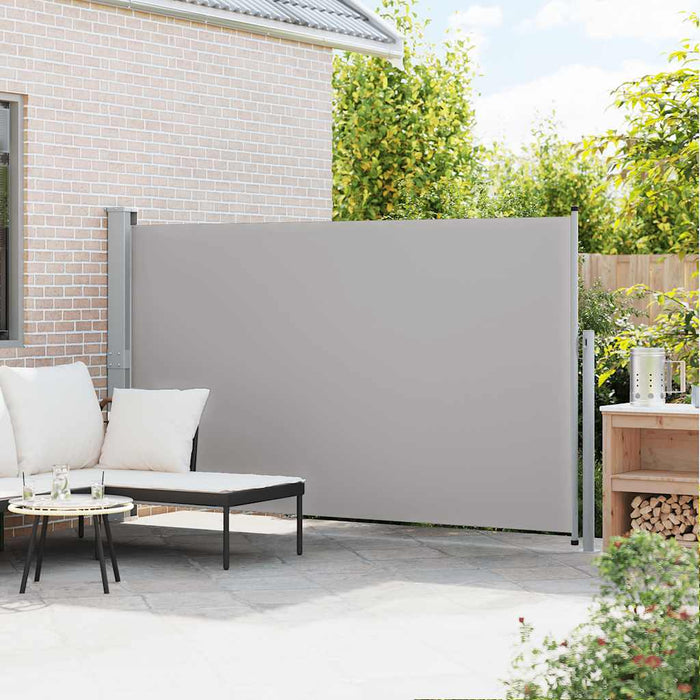 Tenda Laterale Retrattile per Patio 170x300 cm Grigio 48368