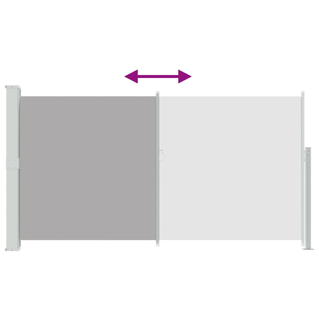 Tenda Laterale Retrattile per Patio 170x300 cm Grigio 48368