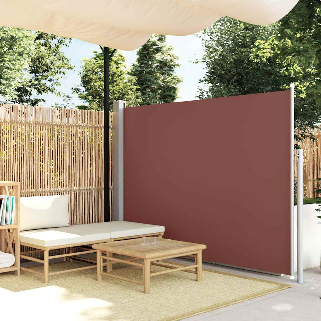 Tenda Laterale Retrattile per Patio 170x300 cm Marrone 48369