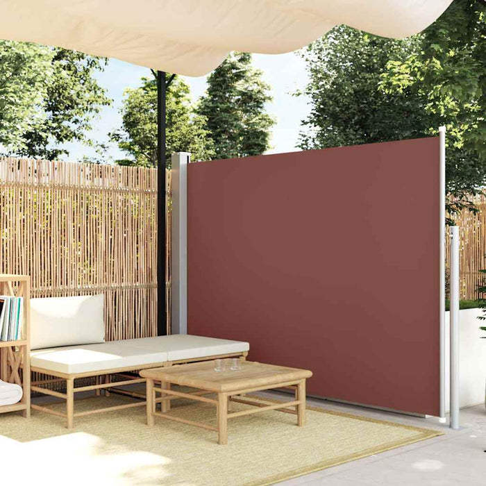 Tenda Laterale Retrattile per Patio 170x300 cm Marrone 48369
