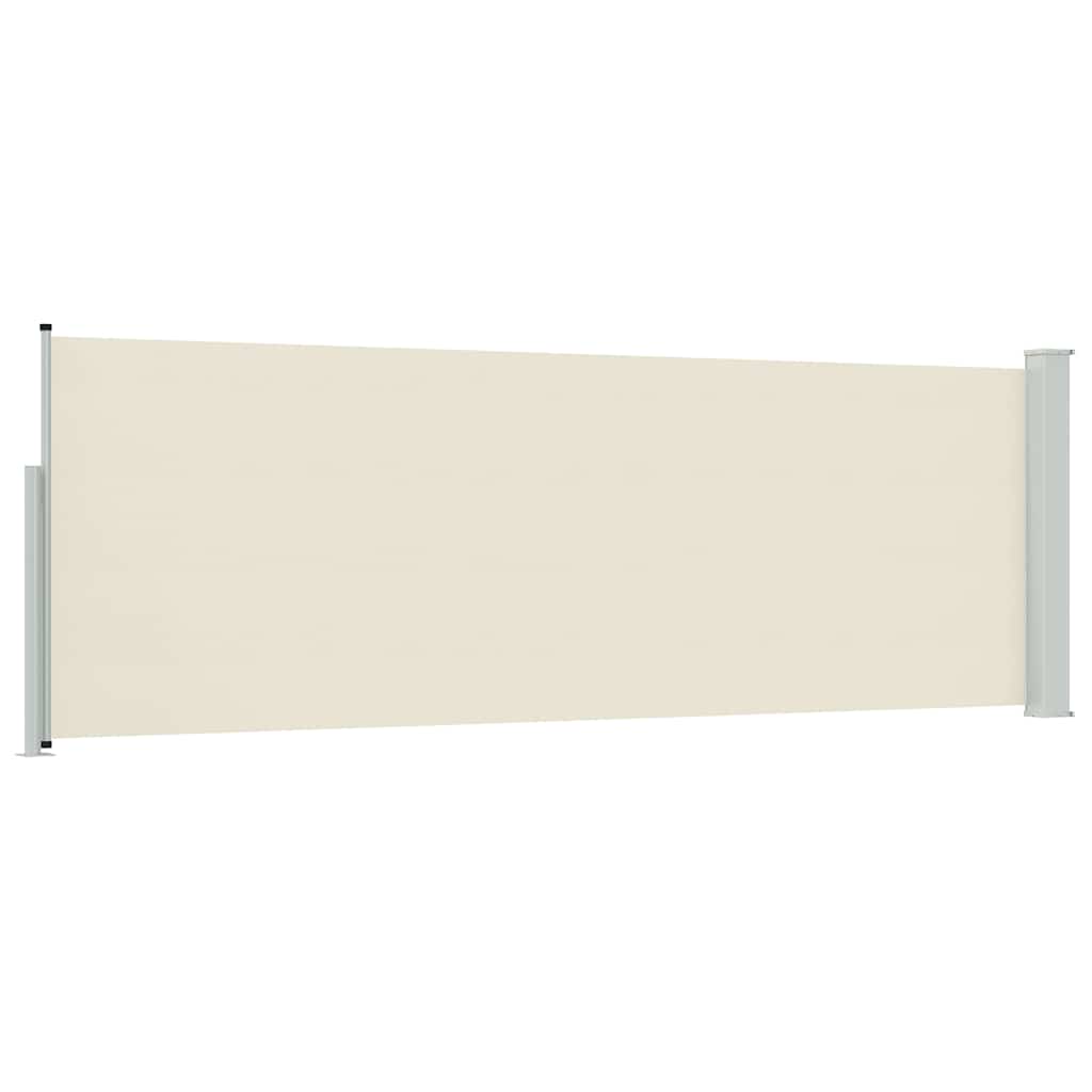 Tenda Laterale Retrattile per Patio 100x300 cm Crema 48371