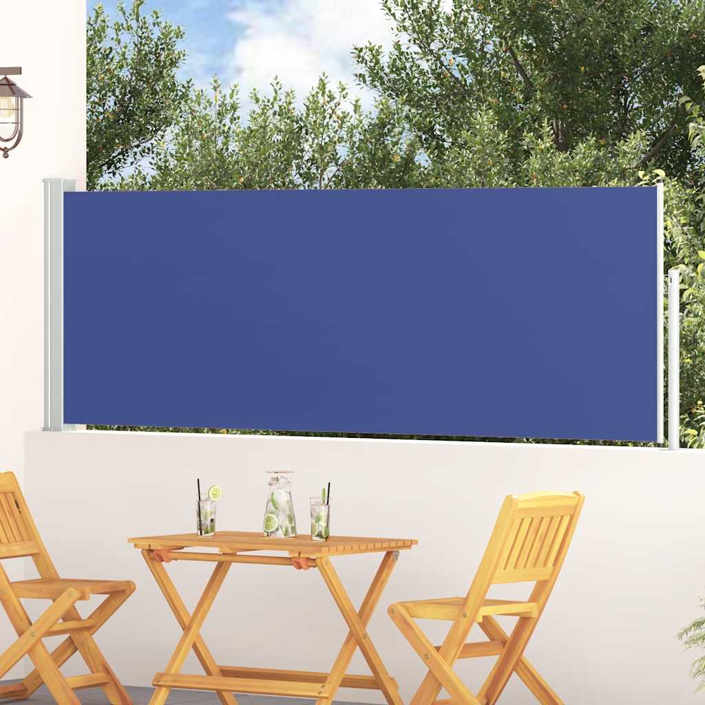 Tenda Laterale Retrattile per Patio 100x300 cm Blu 48372