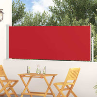 Tenda Laterale Retrattile per Patio 100x300 cm Rossa 48373
