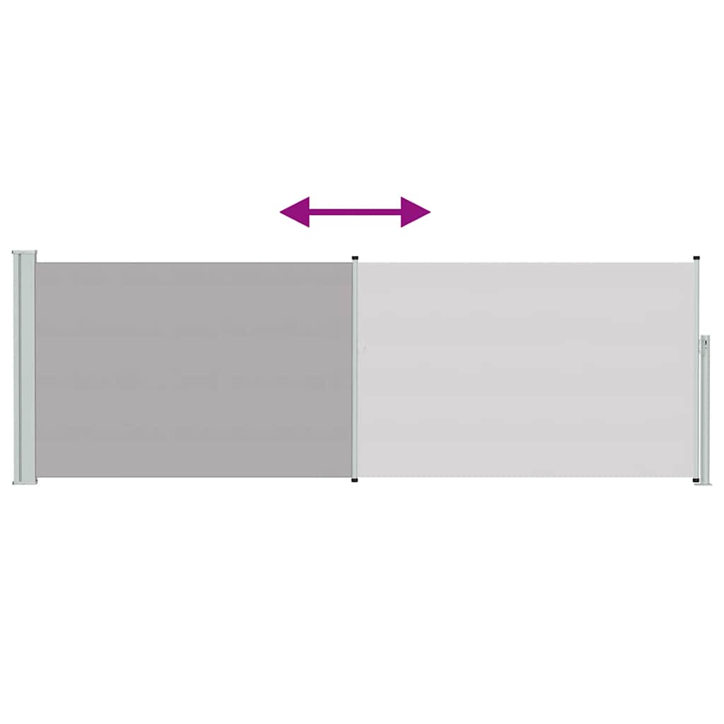 Tenda Laterale Retrattile per Patio 100x300 cm Grigio 48374