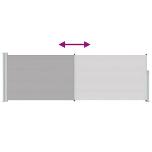 Tenda Laterale Retrattile per Patio 100x300 cm Grigio 48374