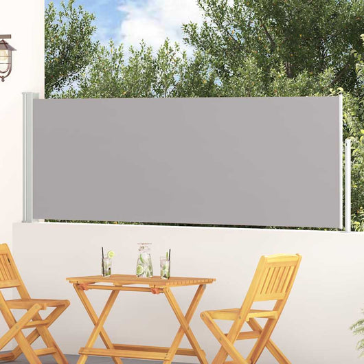 Tenda Laterale Retrattile per Patio 100x300 cm Grigio 48374