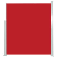 Tenda Laterale Retrattile per Patio 100x500 cm Rosso 48385