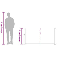 Tenda Laterale Retrattile per Patio 100x500 cm Rosso 48385