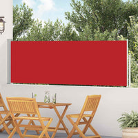 Tenda Laterale Retrattile per Patio 100x500 cm Rosso 48385
