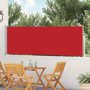 Tenda Laterale Retrattile per Patio 100x500 cm Rosso 48385