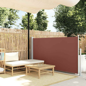 Tenda Laterale Retrattile per Patio 100x500 cm Marrone 48387
