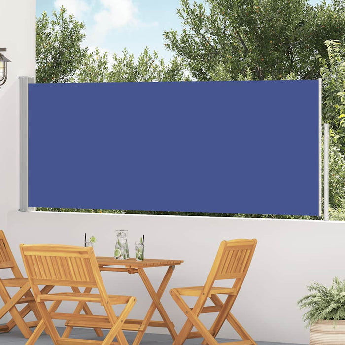 Tenda Laterale Retrattile per Patio 120x500 cm Blu 48390