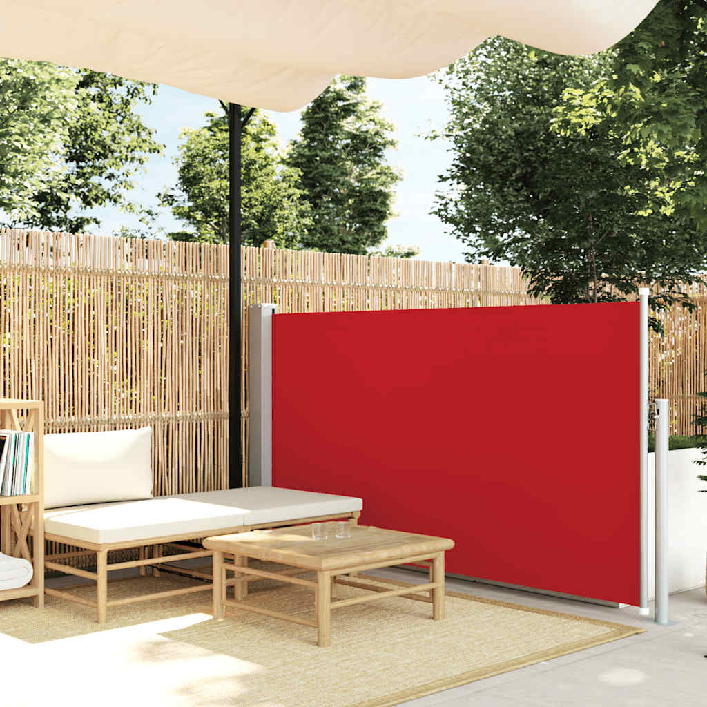 Tenda Laterale Retrattile per Patio 120x500 cm Rossa 48391