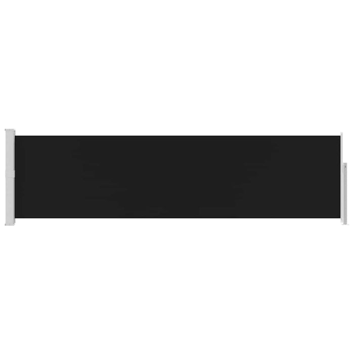 Tenda Laterale Retrattile per Patio 140x500 cm Nera 48394