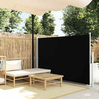 Tenda Laterale Retrattile per Patio 140x500 cm Nera 48394