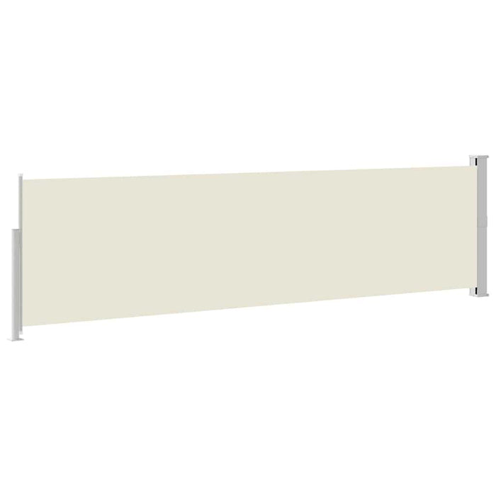 Tenda Laterale Retrattile per Patio 140x500 cm Crema 48395