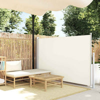 Tenda Laterale Retrattile per Patio 140x500 cm Crema 48395