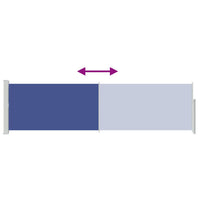 Tenda Laterale Retrattile per Patio 140x500 cm Blu 48396