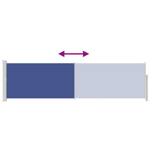 Tenda Laterale Retrattile per Patio 140x500 cm Blu 48396