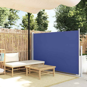Tenda Laterale Retrattile per Patio 140x500 cm Blu 48396