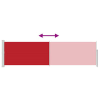 Tenda Laterale Retrattile per Patio 140x500 cm Rossa 48397