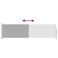 Tenda Laterale Retrattile per Patio 140x500 cm Grigia 48398