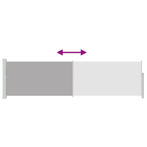 Tenda Laterale Retrattile per Patio 140x500 cm Grigia 48398