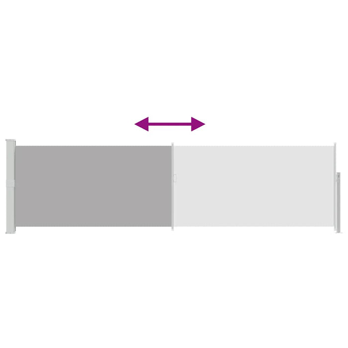 Tenda Laterale Retrattile per Patio 140x500 cm Grigia 48398