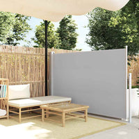 Tenda Laterale Retrattile per Patio 140x500 cm Grigia 48398