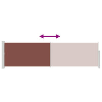 Tenda Laterale Retrattile per Patio 140x500 cm Marrone 48399