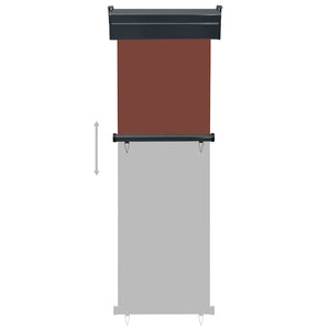 Tendalino Laterale per Balcone 65x250 cm Marrone 48405