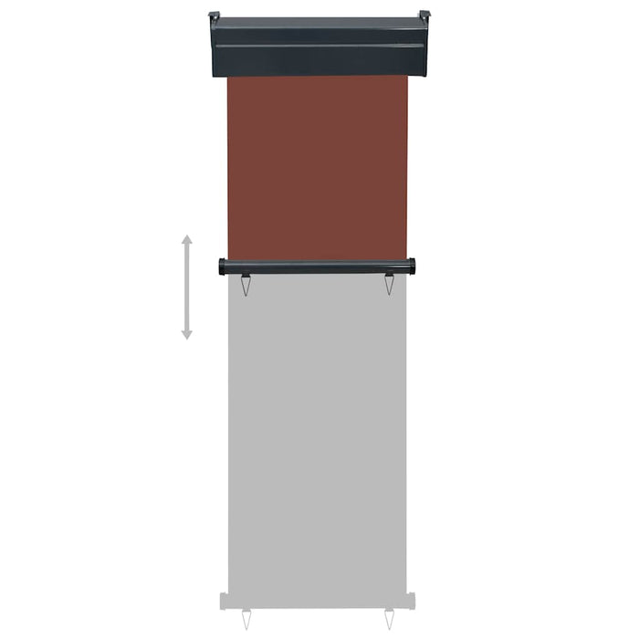 Tendalino Laterale per Balcone 65x250 cm Marrone 48405