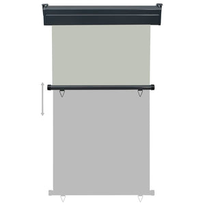 Tendalino Laterale per Balcone 105x250 cm Grigio 48416