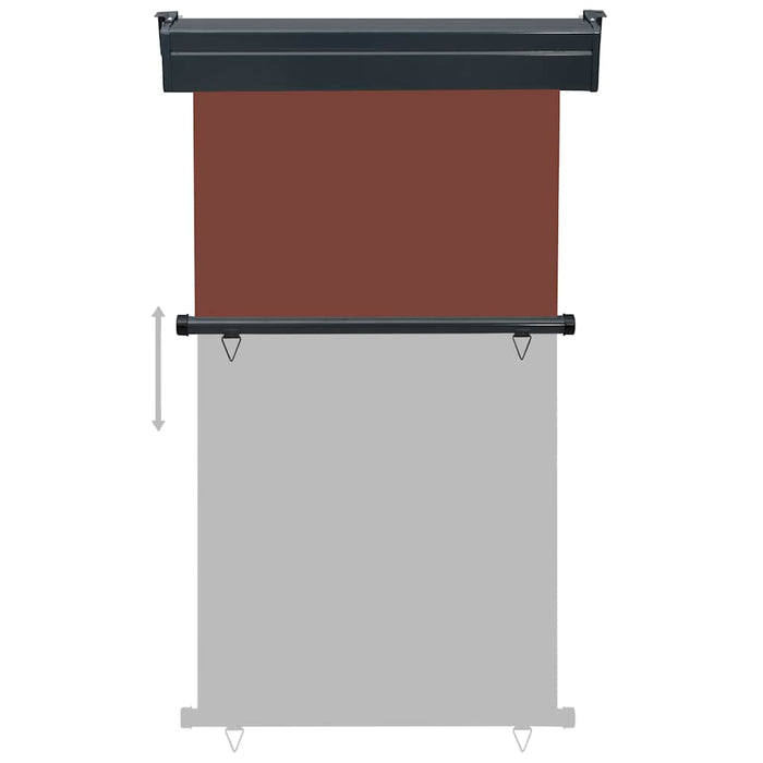 Tenda Laterale per Terrazzo 100x250 cm Marrone