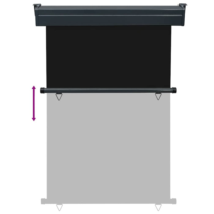 Tendalino Laterale per Balcone 125x250 cm Nero 48418