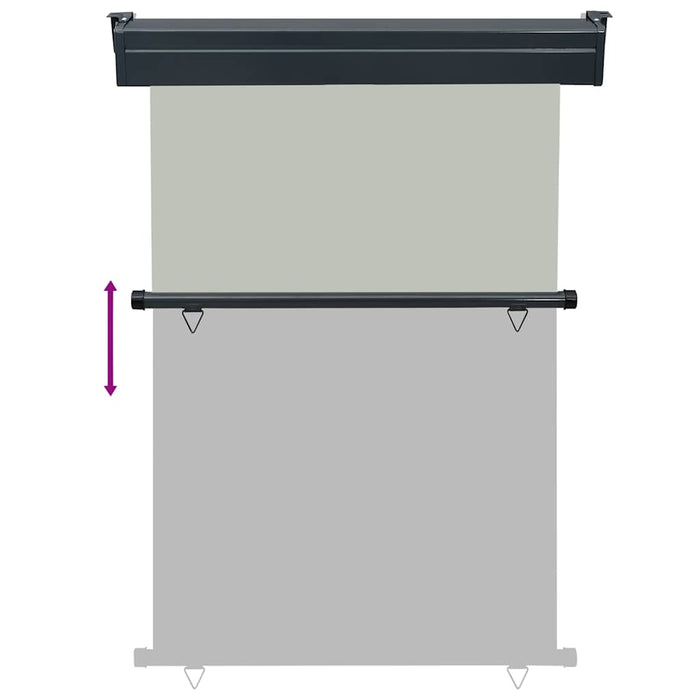 Tendalino Laterale per Balcone 125x250 cm Grigio 48422