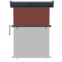 Tendalino Laterale per Balcone 125x250 cm Marrone