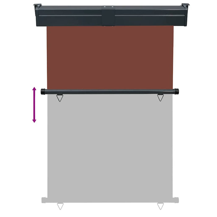 Tendalino Laterale per Balcone 125x250 cm Marrone