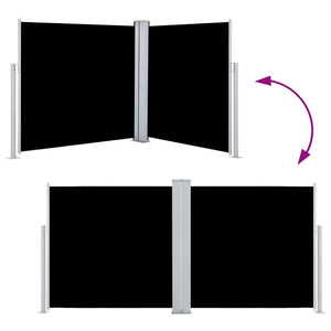 Tenda da Sole Laterale Retrattile Nera 100x600 cm 48442