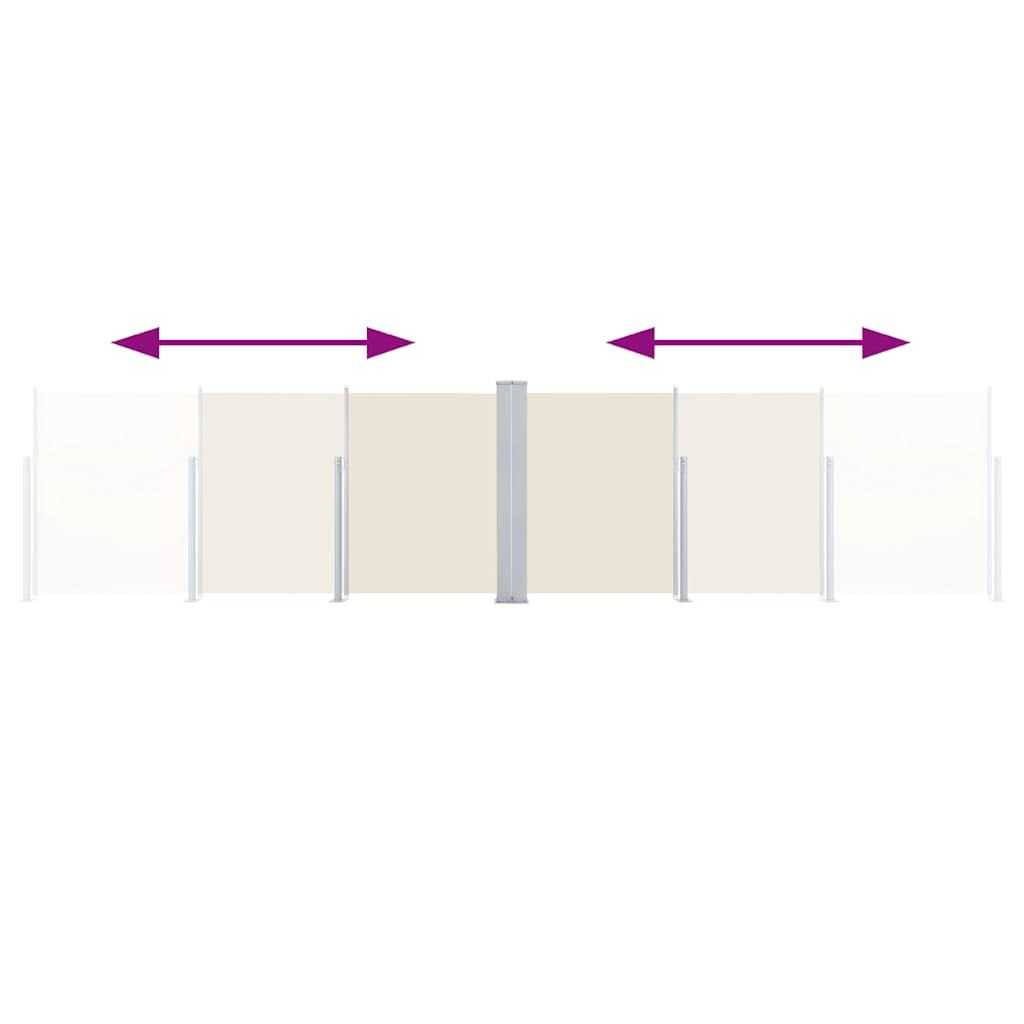 Tenda da Sole Laterale Retrattile Crema 100x600 cm 48443