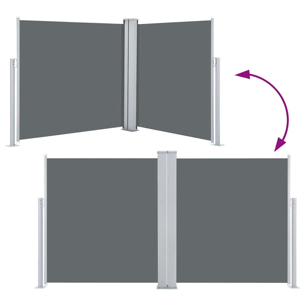 Tenda da Sole Laterale Retrattile Antracite 100x600 cm 48444
