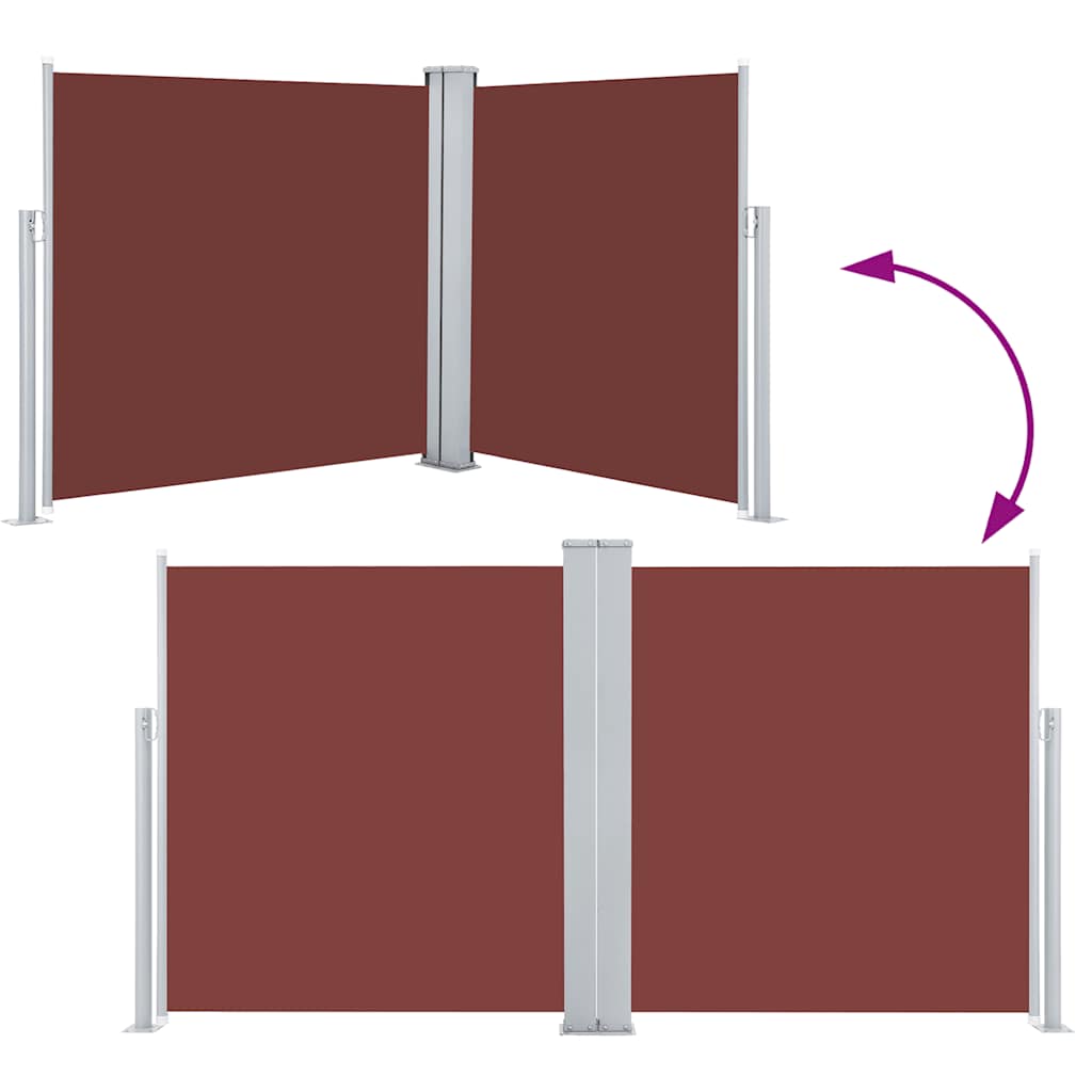 Tenda da Sole Laterale Retrattile Marrone 100x600 cm 48445