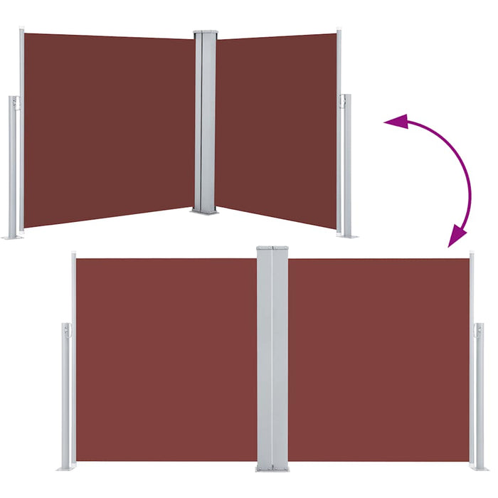 Tenda da Sole Laterale Retrattile Marrone 100x600 cm 48445