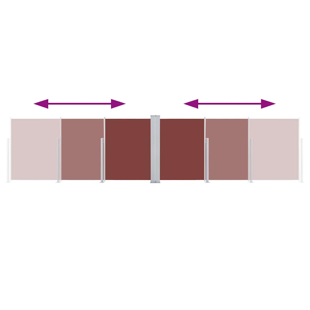 Tenda da Sole Laterale Retrattile Marrone 100x600 cm 48445