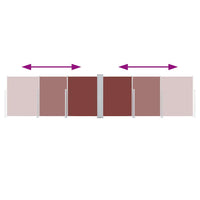 Tenda da Sole Laterale Retrattile Marrone 100x600 cm 48445