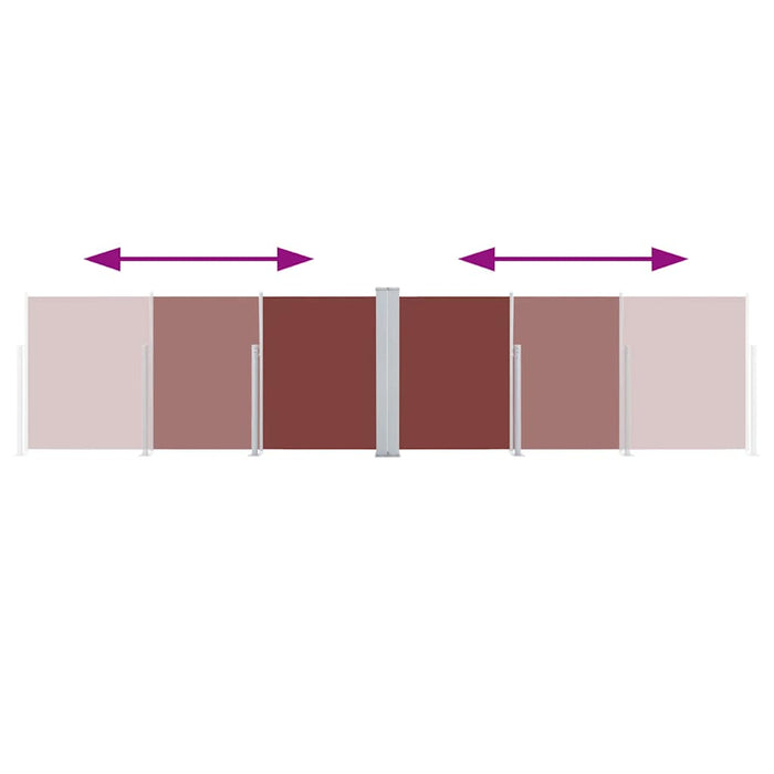 Tenda da Sole Laterale Retrattile Marrone 100x600 cm 48445