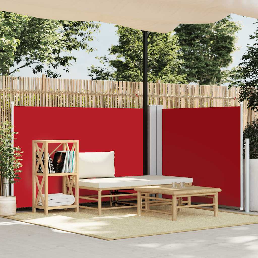 Tenda da Sole Laterale Retrattile Rossa 100x600 cm 48447