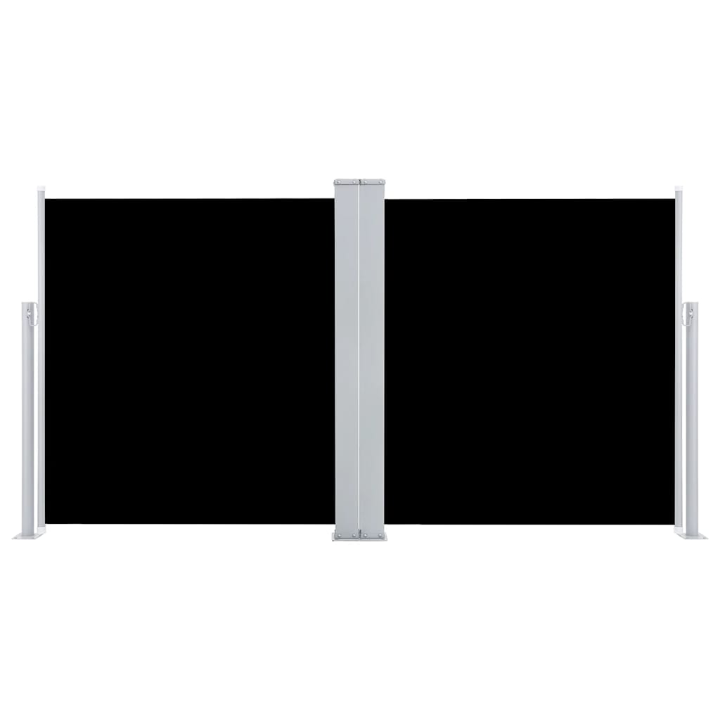 Tenda da Sole Laterale Retrattile Nera 120x600 cm 48448