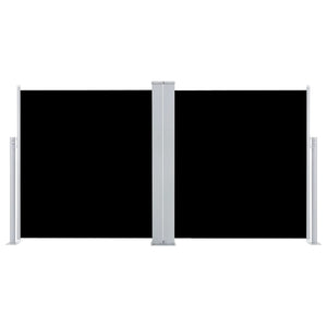 Tenda da Sole Laterale Retrattile Nera 120x600 cm 48448